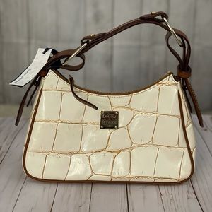 Dooney& Bourke HoboCroc Embossed Ivory Leather NEW!!!